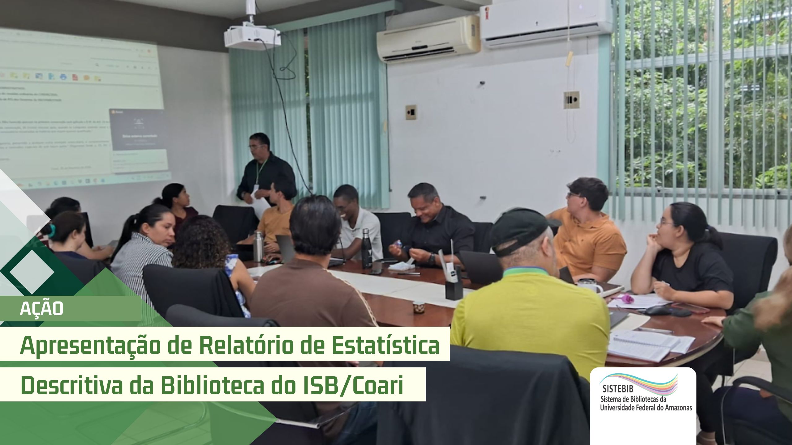 Biblioteca do ISB/Coari apresenta relatório de estatística descritiva ao Conselho Diretor