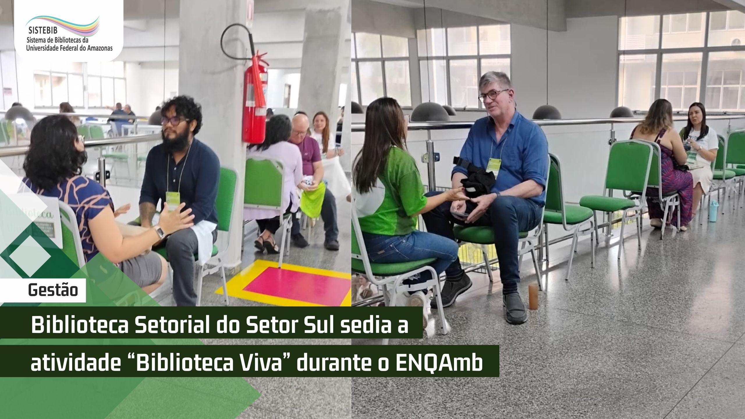 Biblioteca Setorial do Setor Sul sedia a atividade “Biblioteca Viva” durante o ENQAmb