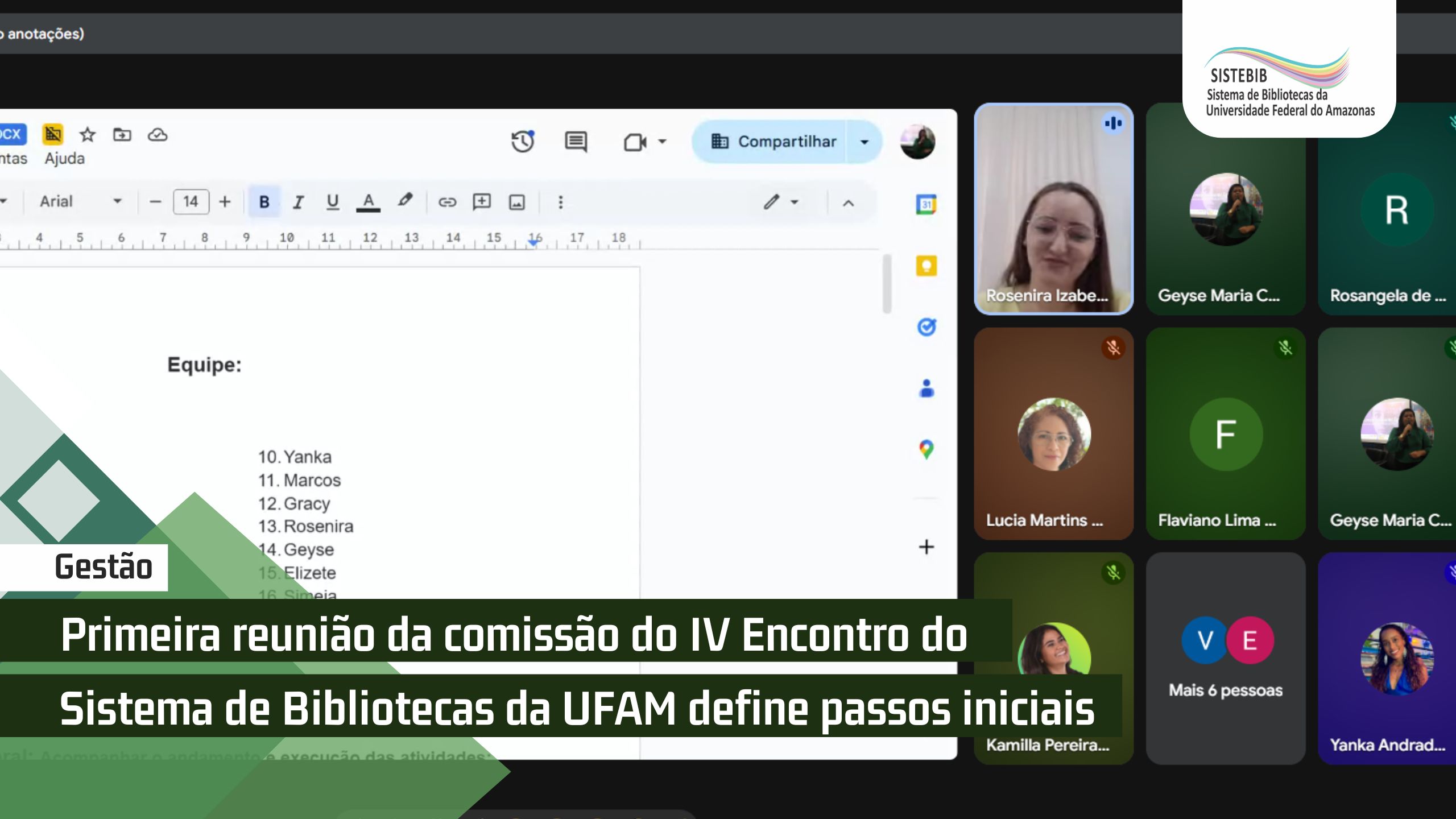 Primeira reunião da comissão do IV Encontro do Sistema de Bibliotecas da UFAM define passos iniciais