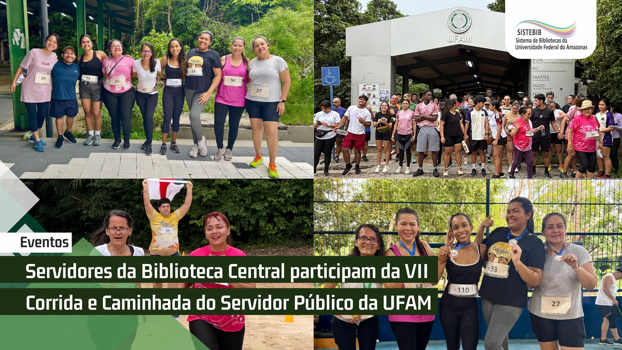 Servidores da Biblioteca Central participam da VII Corrida e Caminhada do Servidor Público da UFAM