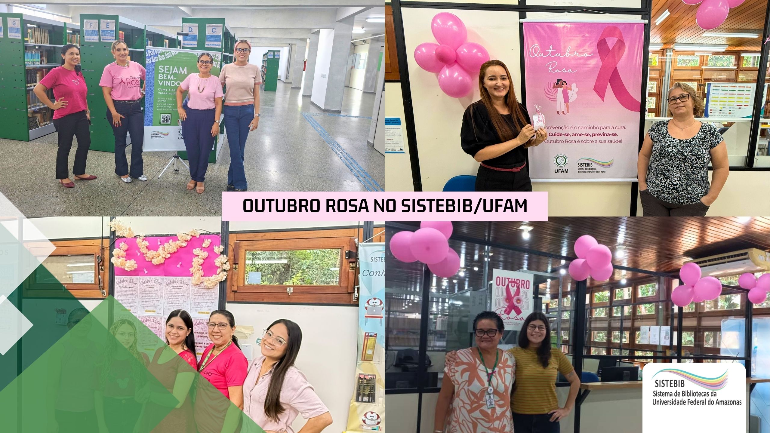 Bibliotecas setoriais do SISTEBIB promovem ações de conscientização em alusão ao Outubro Rosa